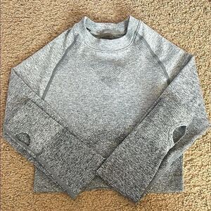 Gymshark Gray Crew Neck Top with Gradient Design